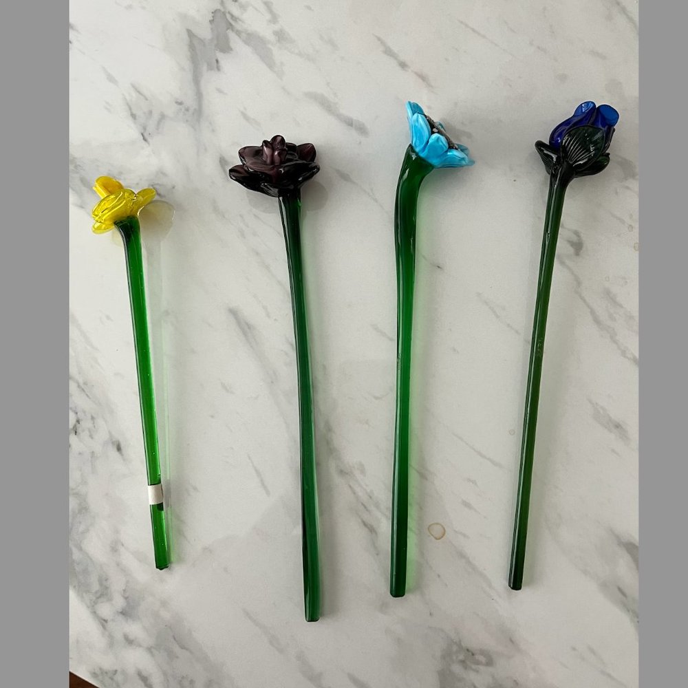 Hand made glass flowers from Venice Italy